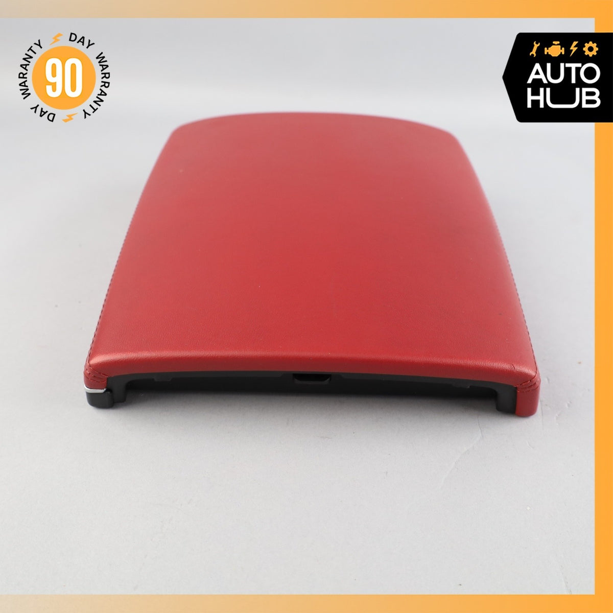 Porsche Panamera 970 Center Console Arm Rest Storage Cover Leather Red OEM - photo 5