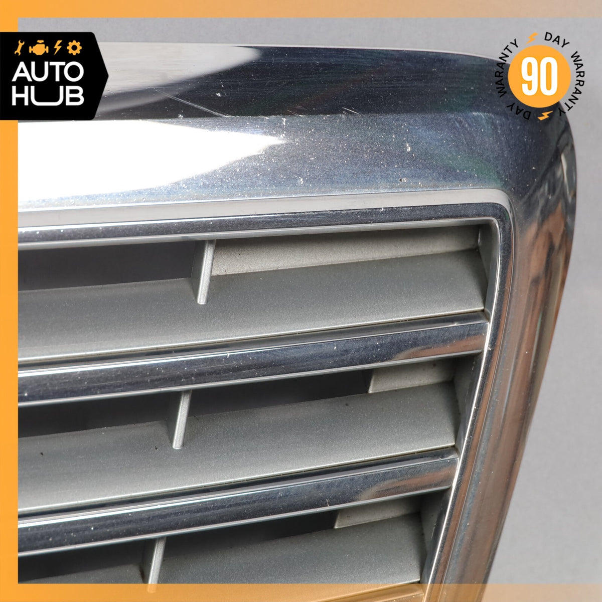 07-09 Mercedes W211 E350 E550 E320 Hood Radiator Grille Grill Chrome OEM - photo 6