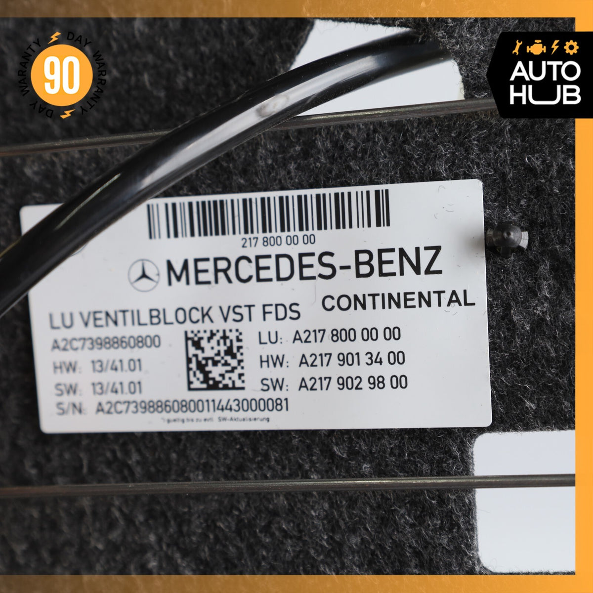 Mercedes W222 S600 S550 Front Left or Right Top Upper Seat Bladder Bolster OEM - photo 15