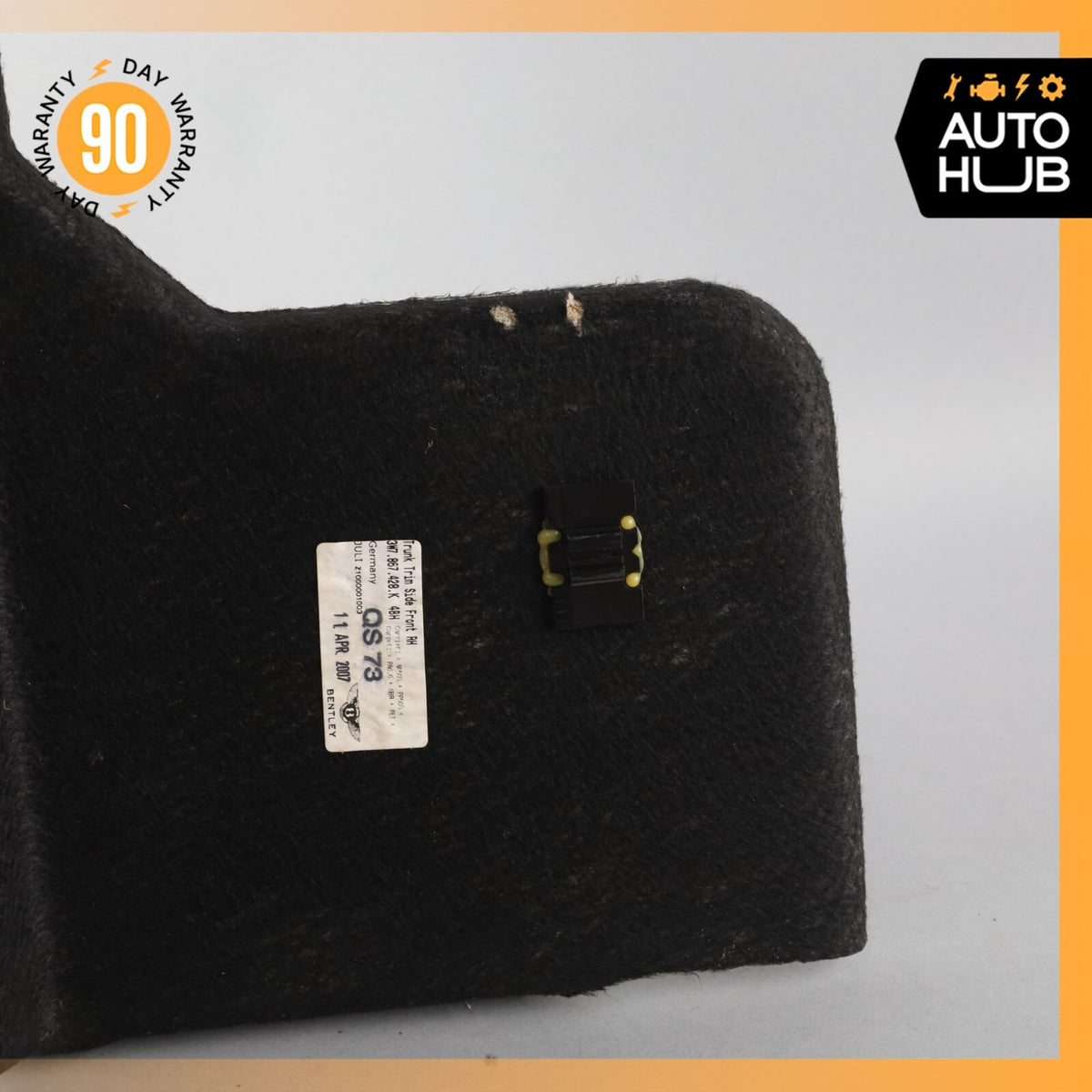 07-11 Bentley Continental GTC Right Side Inside Trunk Panel Carpet Cover OEM 62k - photo 11