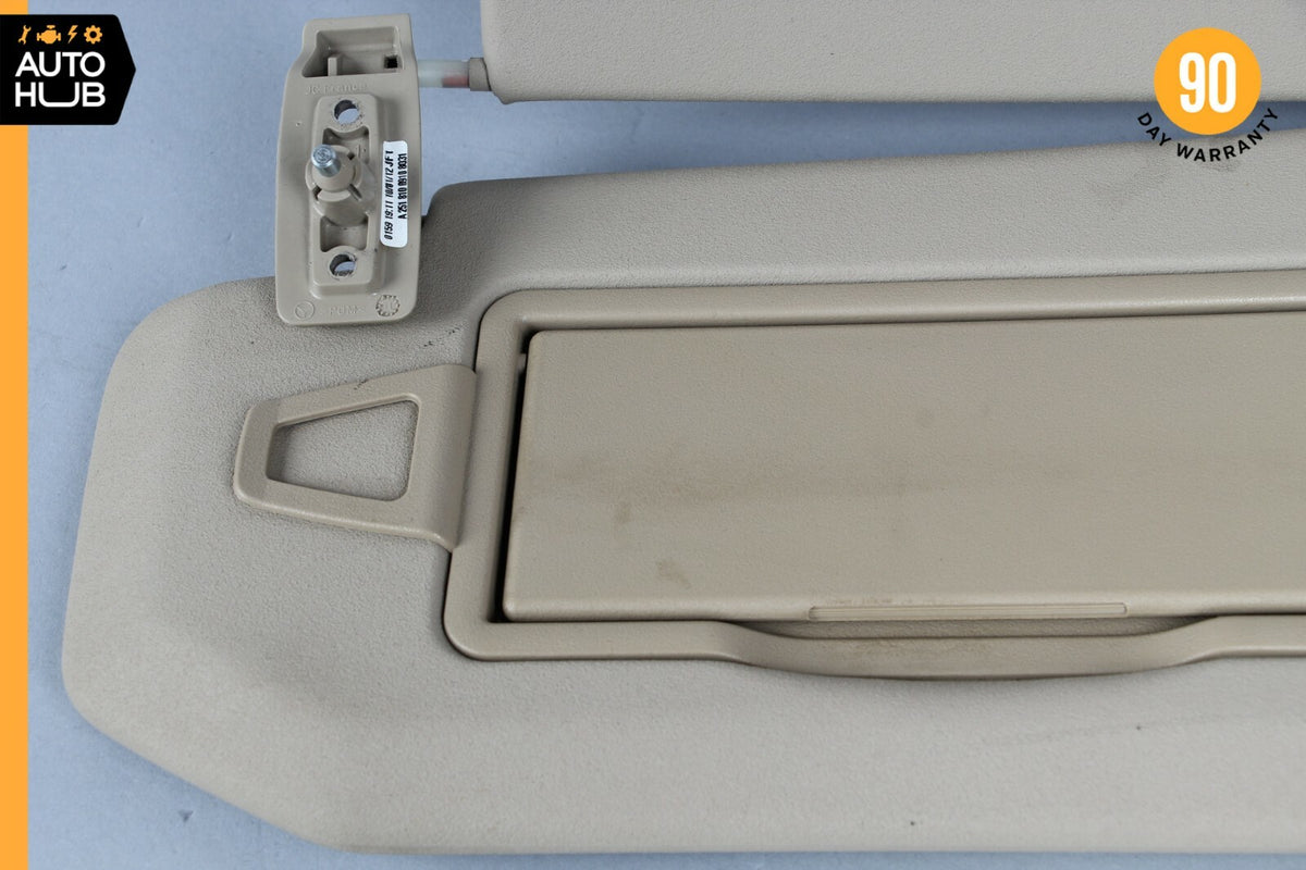 09-13 Mercedes W251 R350 R320 Front Left Side Sun Visor Sun Shade Beige OEM - photo 6
