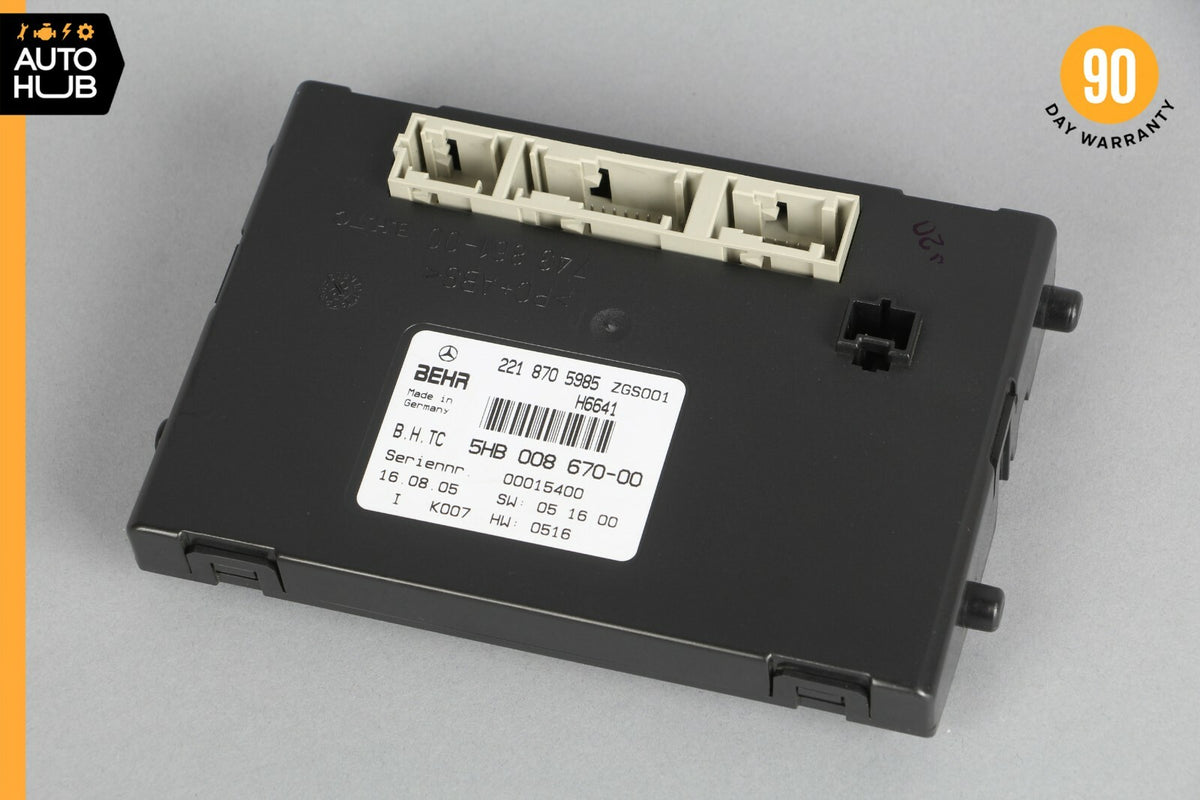 07-09 Mercedes W221 S550 S63 AC A/C Air Heater Blower Climate Control Module OEM - photo 3