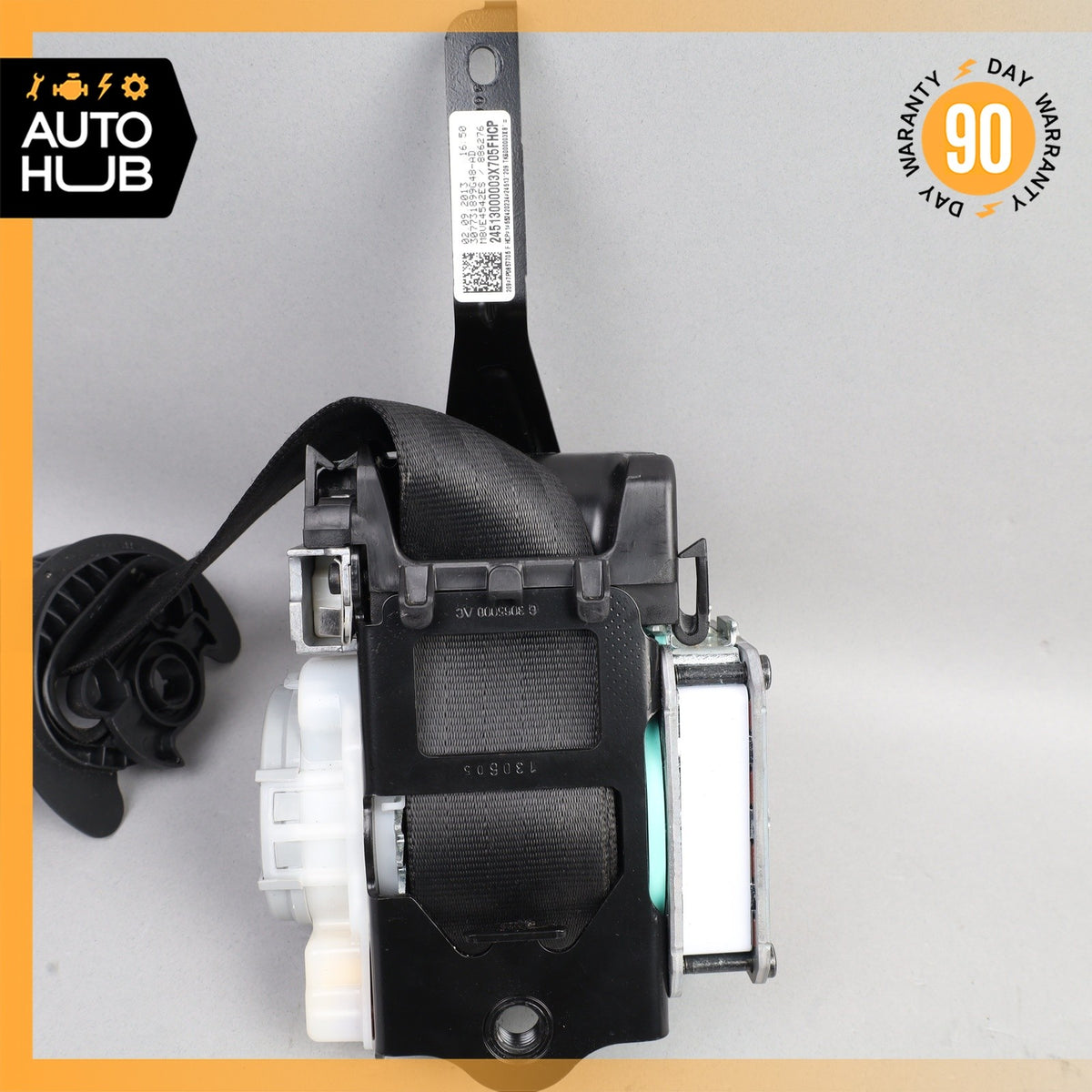 11-18 Porsche Cayenne 958 Front Left Driver Side Seat Belt Black OEM - photo 7