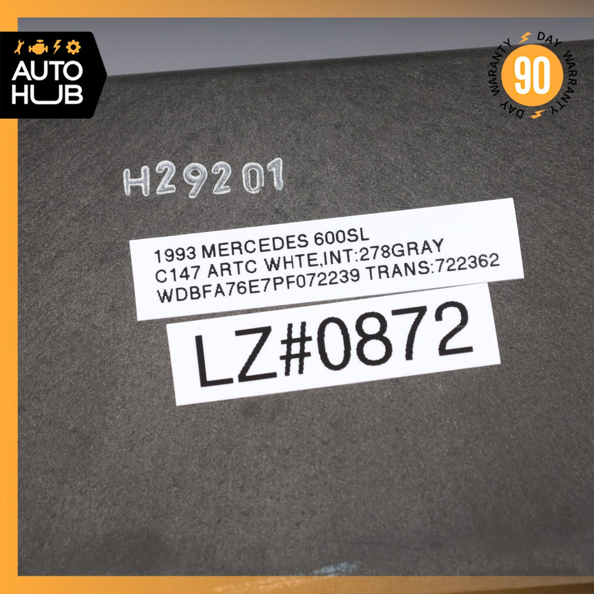 90-95 Mercedes R129 600SL SL320 300SL Anti Theft Key Alarm Control Module OEM - photo 7
