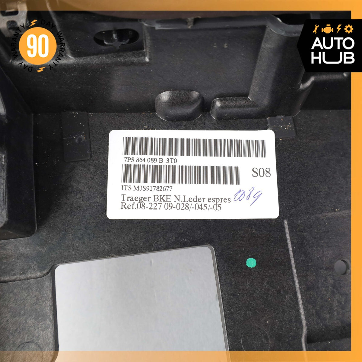 11-18 Porsche Cayenne Hybrid S Center Console A/C Bezel Trim Leather Brown OEM - photo 12