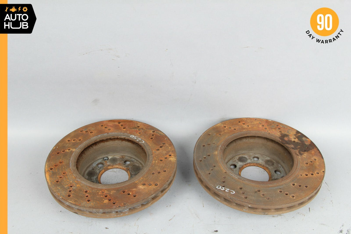 08-14 Mercedes W204 C250 C300 Front Brake Rotors Disc Left and Right Set OEM - photo 5