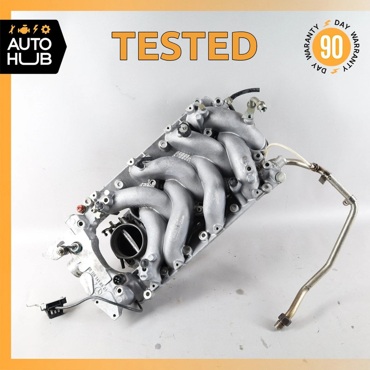 86-91 Mercedes W126 420SEL M116 Air Intake Manifold w/ Throttle Body OEM - photo 1