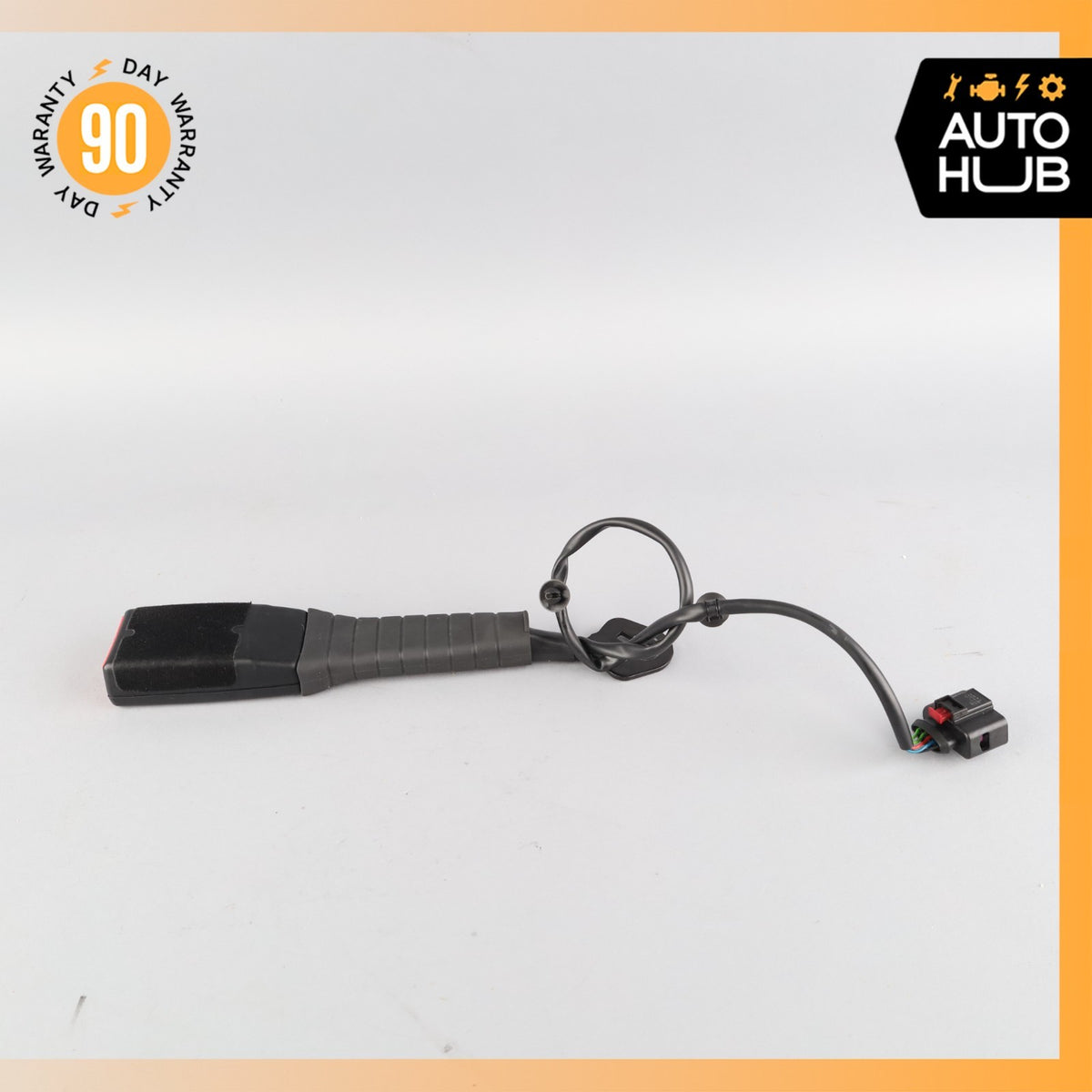 11-18 Porsche Cayenne 958 Front Right Passenger Side Seat Belt Buckle Black OEM - photo 2