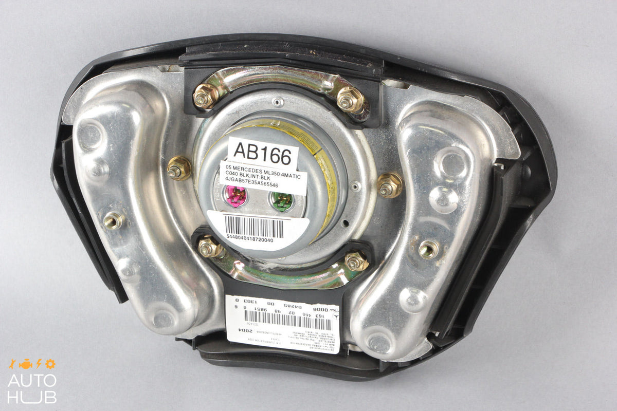 01-05 Mercedes W163 ML350 ML55 AMG Steering Wheel Airbag Air Bag Black OEM - photo 7