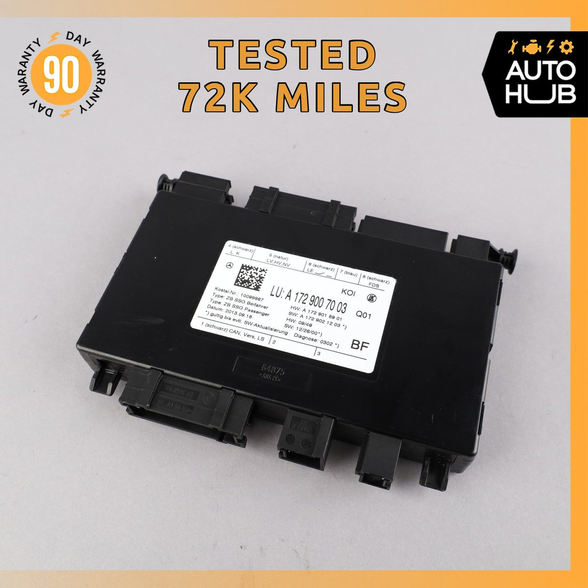 Mercedes W212 E350 SLK250 C350 Seat Control Module Front Right Side OEM 72k - photo 1