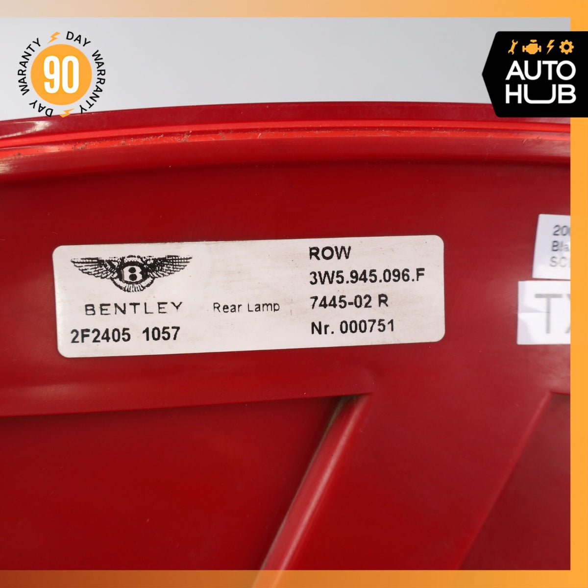06-13 Bentley Continental Flying Spur Right Side Tail Light Lamp OEM 78k - photo 12