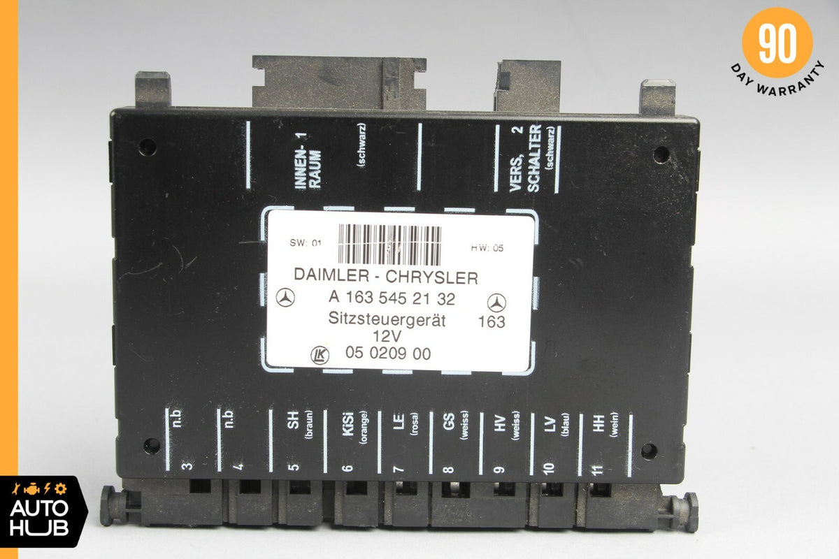 98-05 Mercedes W163 ML320 ML500 Seat Control Module Front Left Or Right OEM - photo 9