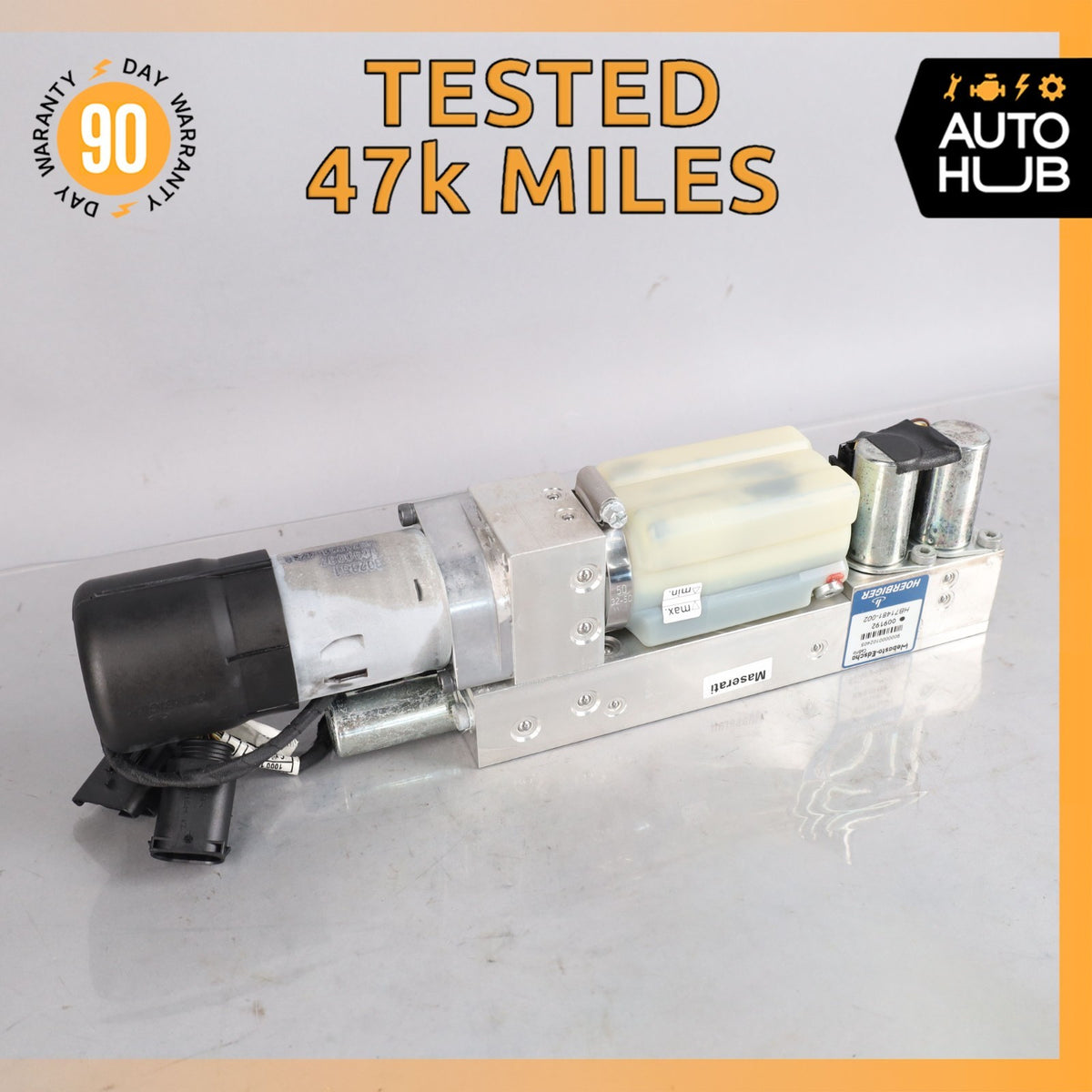 10-19 Maserati GranTurismo S M145 Convertible Top Hydraulic Pump Motor OEM 47k - photo 1