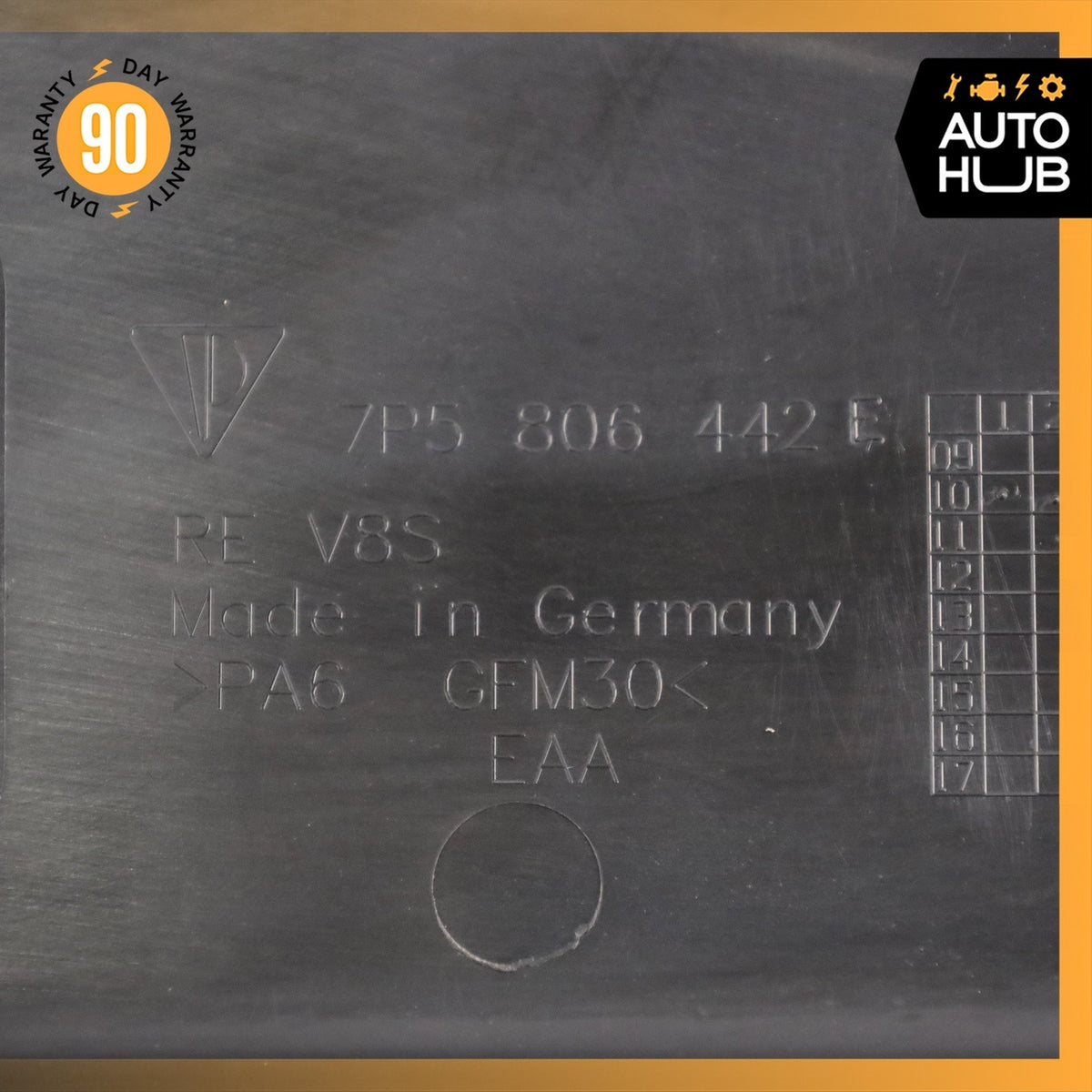 11-14 Porsche Cayenne 958 Front Right Engine Bay Cover Panel 7P5806442E OEM - photo 17