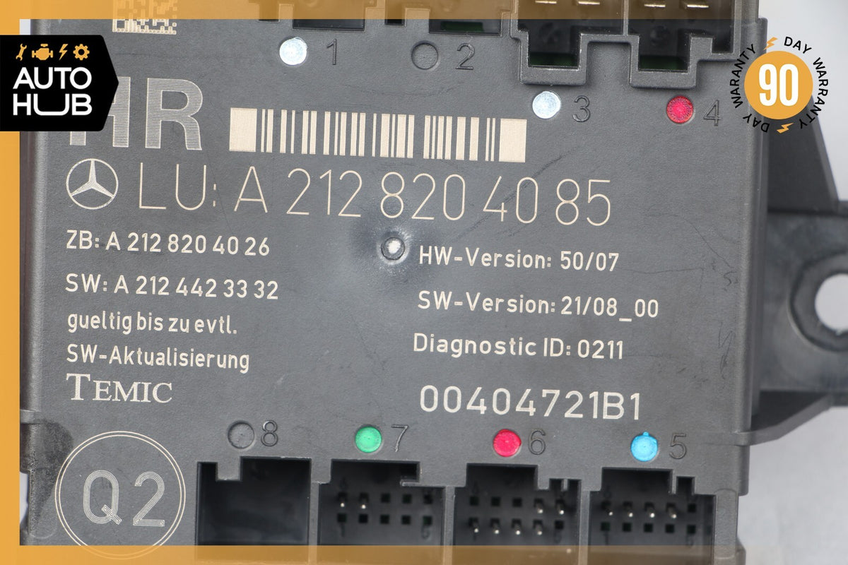 08-18 Mercedes W212 E350 GLK350 CLS550 Rear Right Side Door Control Module OEM - photo 7