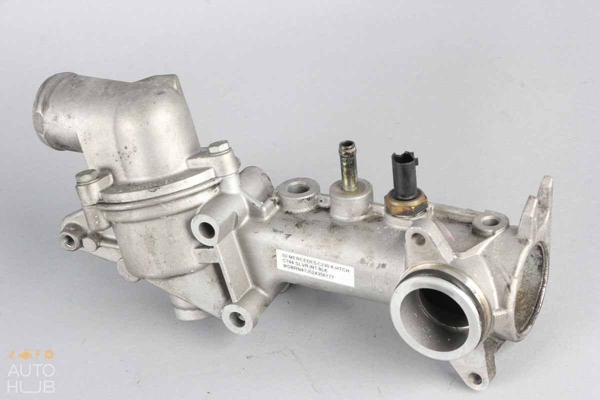 97-04 Mercedes W203 C230 SLK230 Thermostat Housing 1112030673 OEM - photo 7