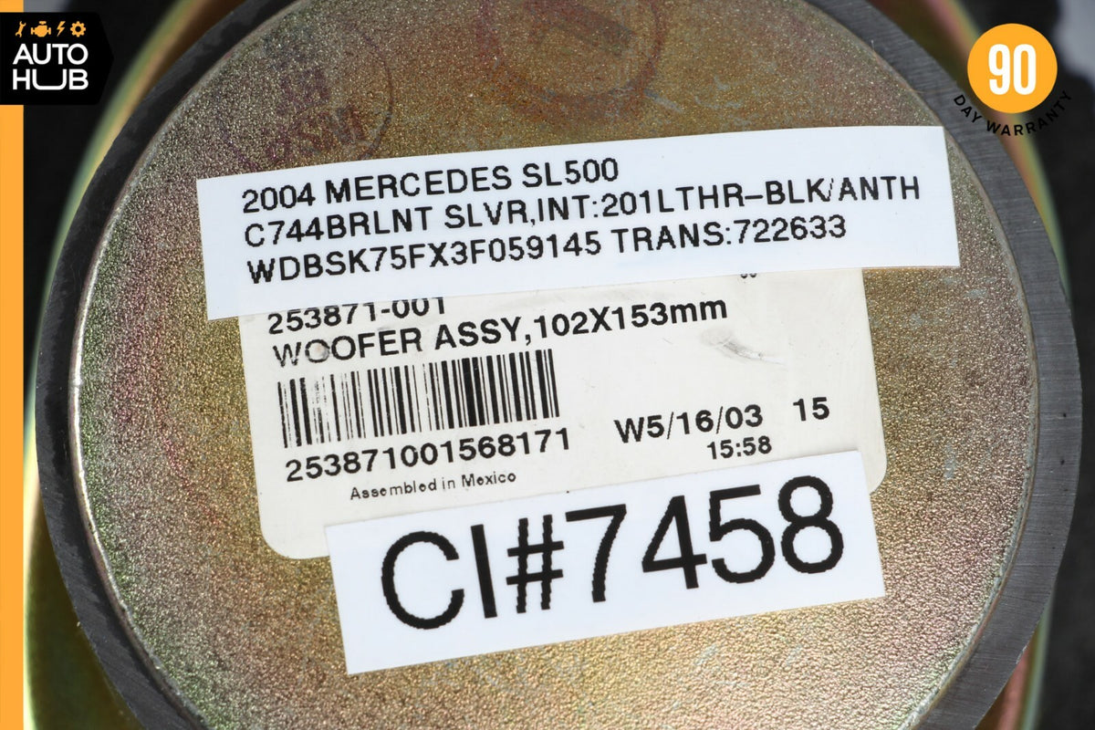 03-08 Mercedes R230 SL500 SL55 Subwoofer Audio Radio Speaker BOSE 2308200502 OEM - photo 8