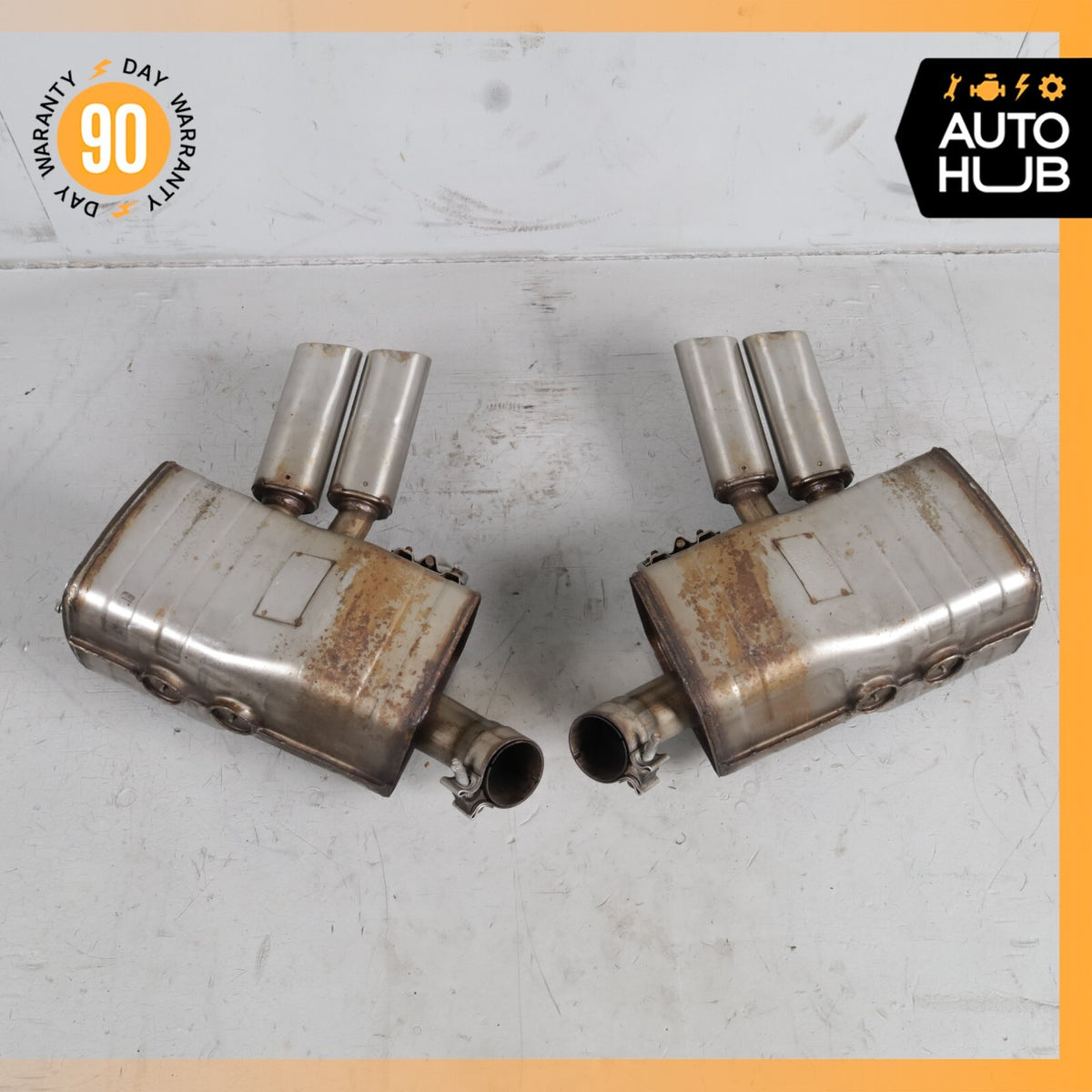 02-07 Maserati M138 Coupe 4200 Exhaust Muffler Quad Tips Left and Right OEM 67k - photo 12