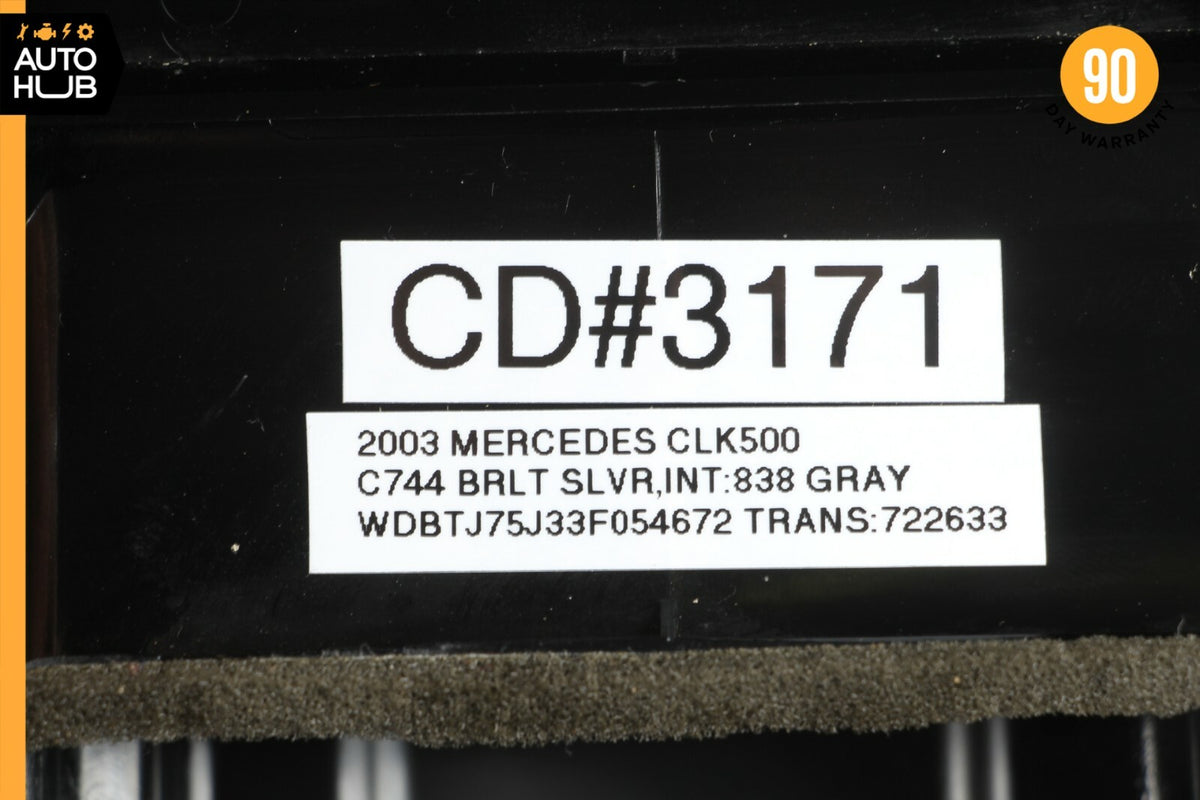 03-05 Mercedes W209 CLK500 CLK320 Rear Center Console Air Vent Trim Bezel Gray - photo 9