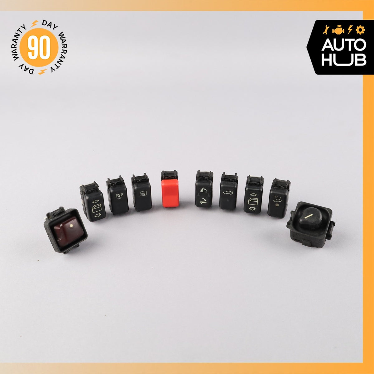 Mercedes R129 SL500 SL320 Center Console Control Switch Buttons Set OEM - photo 1