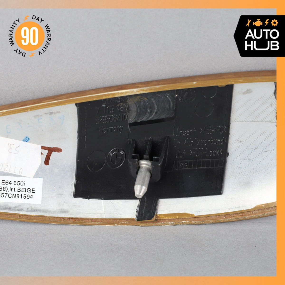 04-10 BMW E64 650i Rear Left Side Interior Door Molding Trim Wood OEM 71k - photo 7