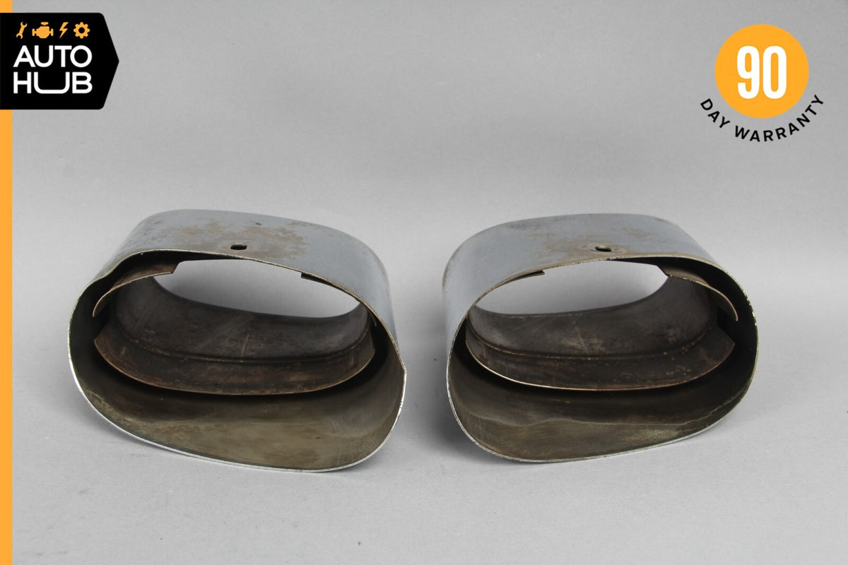 03-08 Mercedes R230 SL500 SL550 SL600 Exhaust Mufflers Muffler Tips Chrome OEM - photo 3