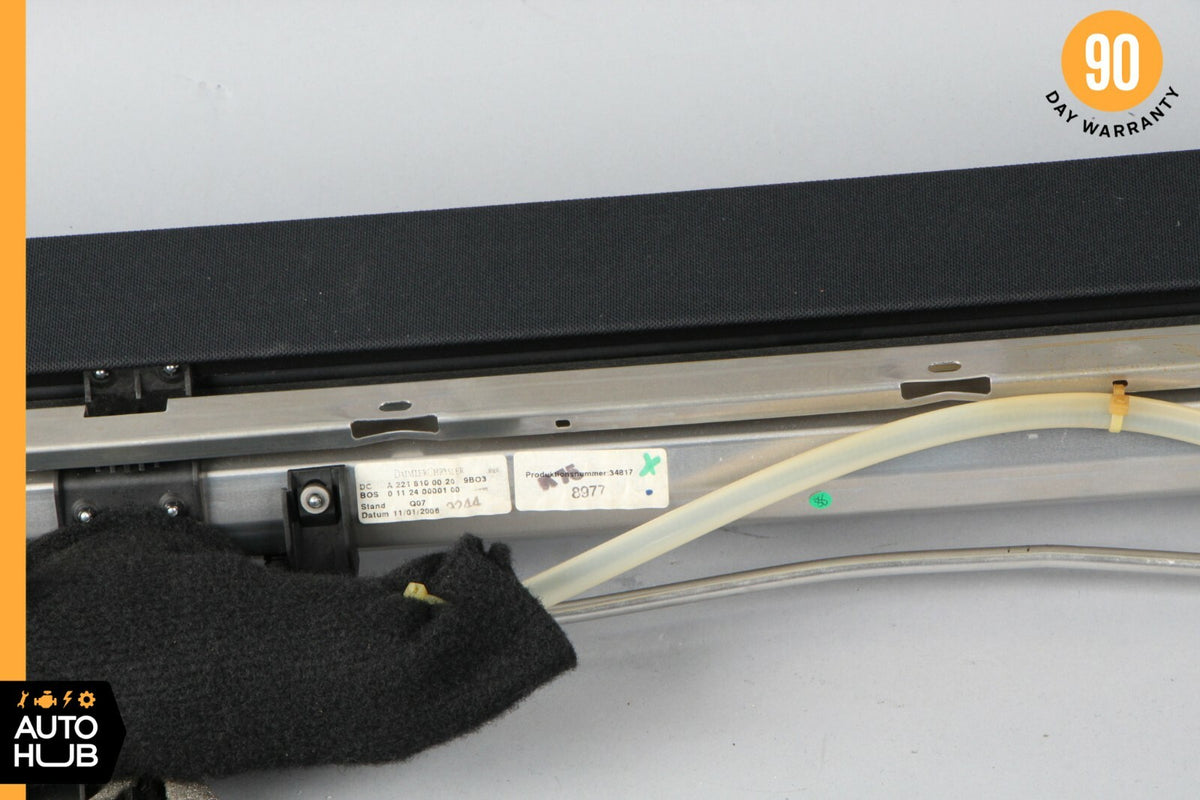 07-13 Mercedes W221 S63 S550 Rear Window Sun Shade Screen Roller Blind Black OEM - photo 9