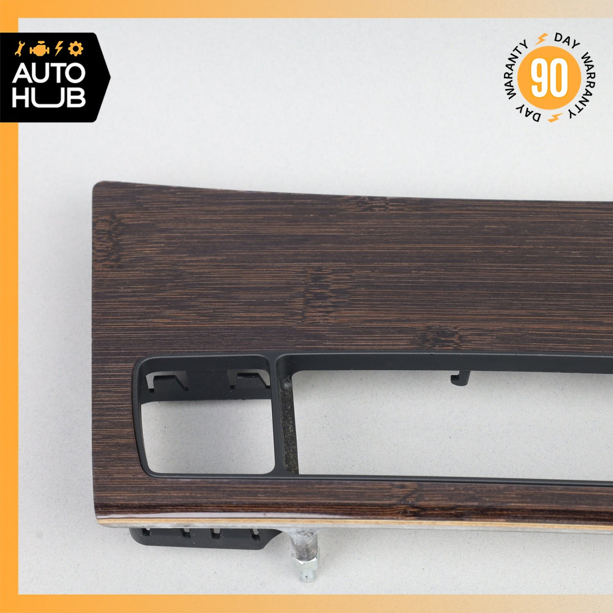 04-10 BMW E60 550i 528i 535i Dashboard Switch Cover Panel Trim Wood OEM - photo 3