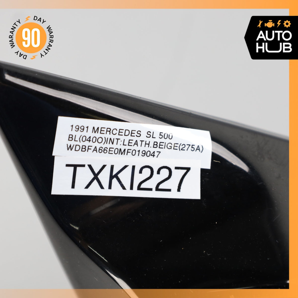 90-96 Mercedes R129 SL320 SL500 300SL Side View Door Mirror Right Side Black OEM - photo 19