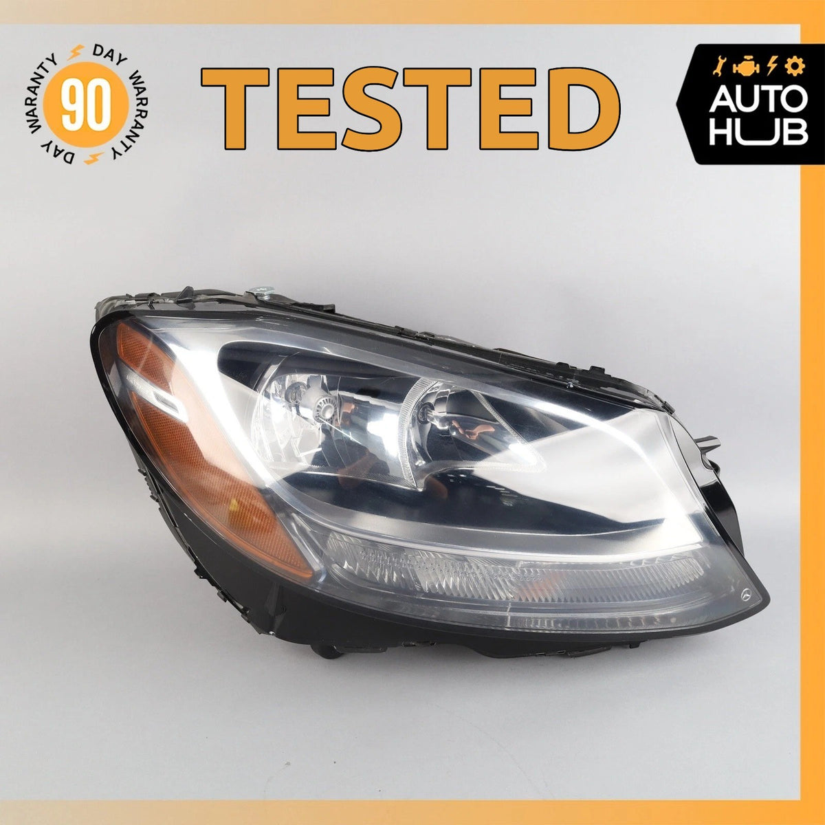 15-18 Mercedes W205 C300 C400 Right Side Halogen Headlight Lamp OEM - photo 1