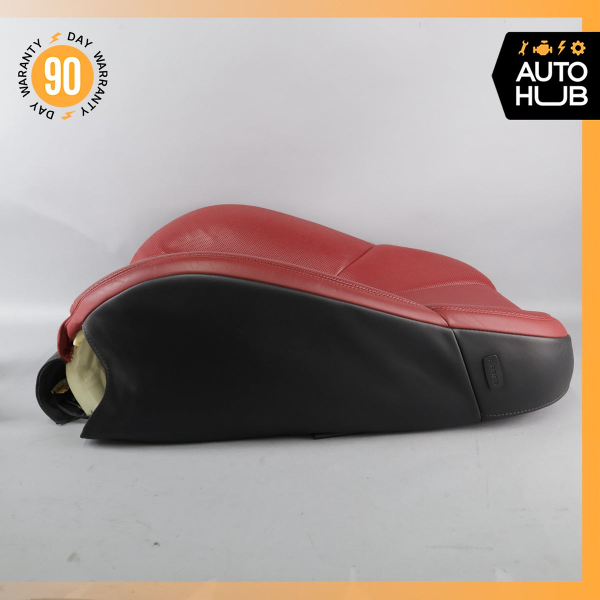 15-18 Porsche Macan 95B Front Left Side Seat Upper Cushion Leather Red OEM - photo 13