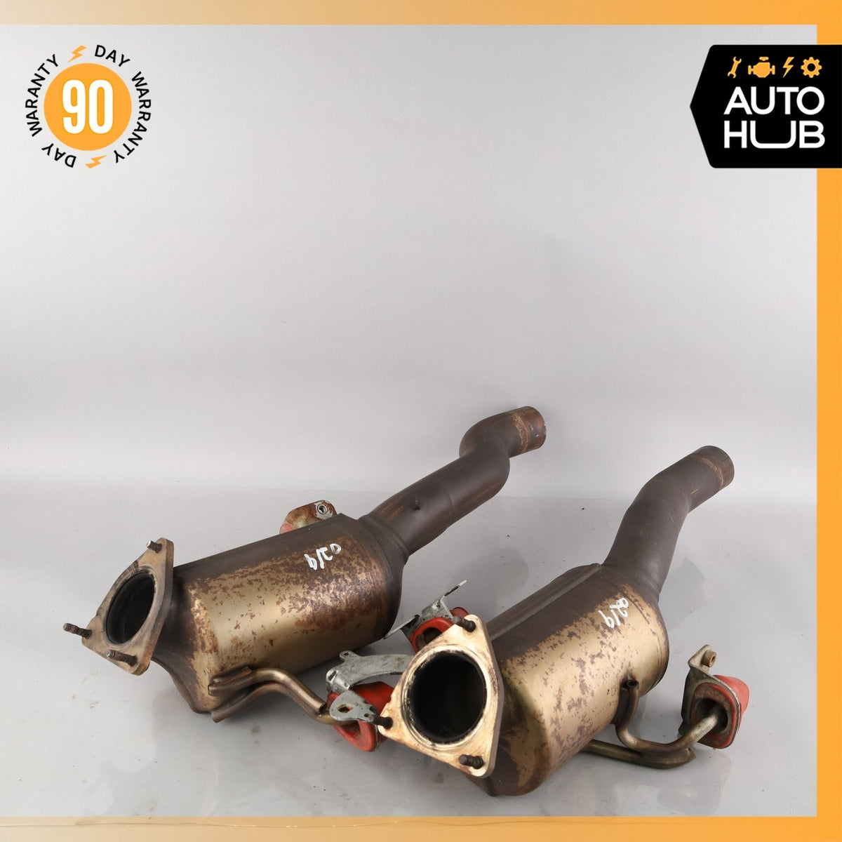 Porsche Cayenne 955 Turbo Rear Engine Exhaust Downpipe Left & Right Side Set OEM - photo 1