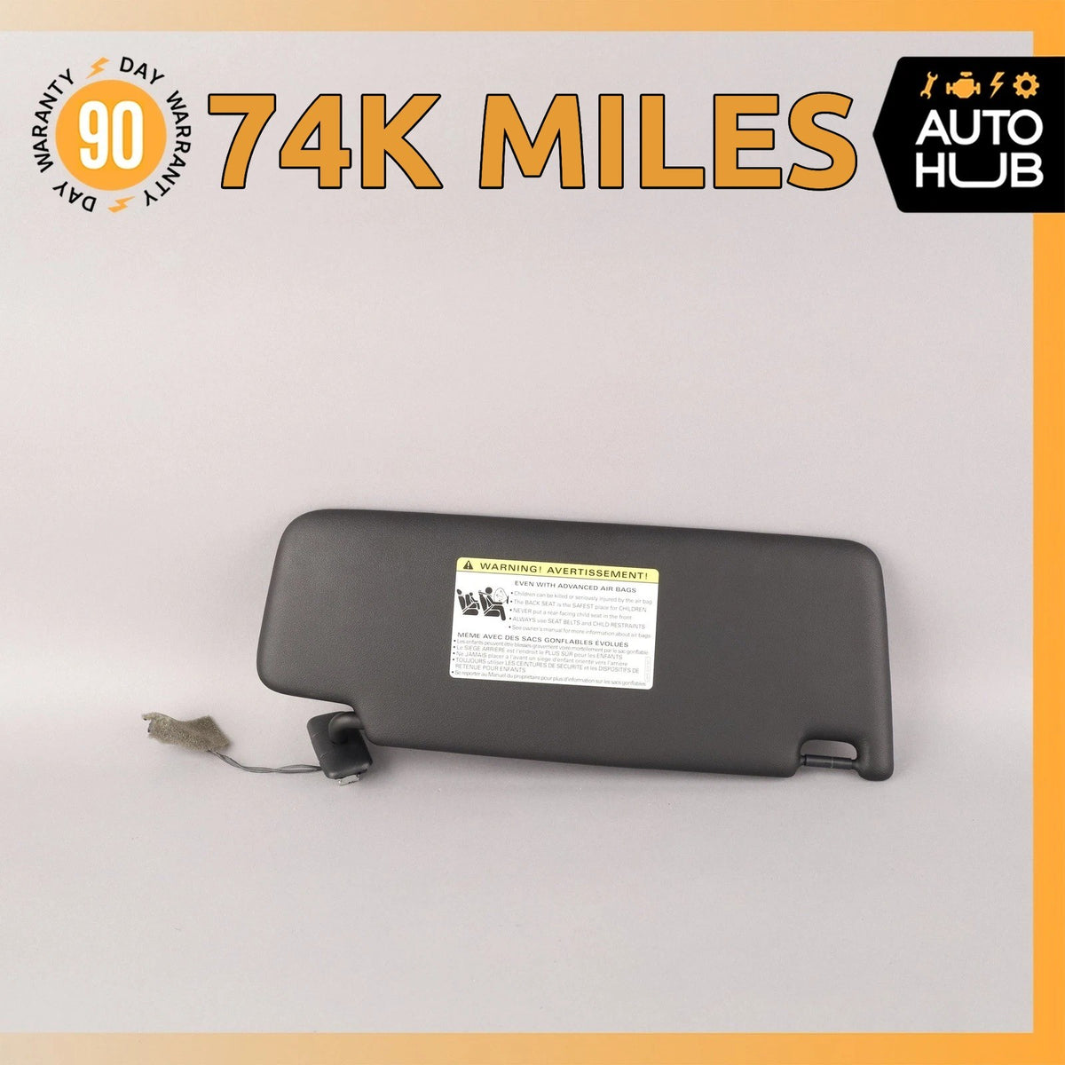 15-18 Porsche Macan 95B S Left Side Sun Visor Sunvisor Black 95B857551AS OEM 74k - photo 1