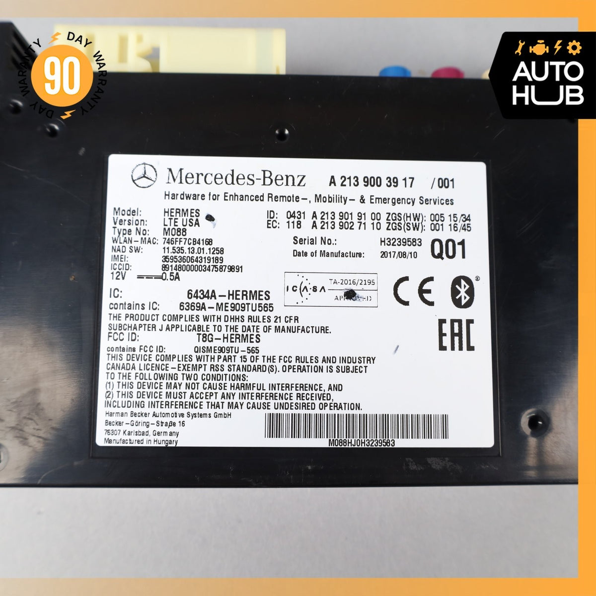 Mercedes X253 GLC300 Telematic Communication Control Module OEM - photo 7