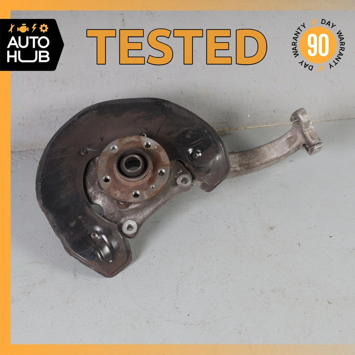 11-14 Audi D4 A8 Front Left Driver Spindle Knuckle Hub 4H0407253G OEM - photo 1