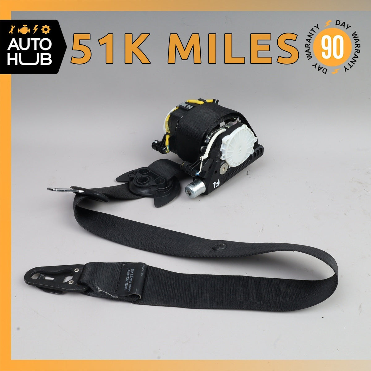 10-16 Porsche Panamera 970 Front Left Driver Side Seat Belt Black OEM 51k - photo 1