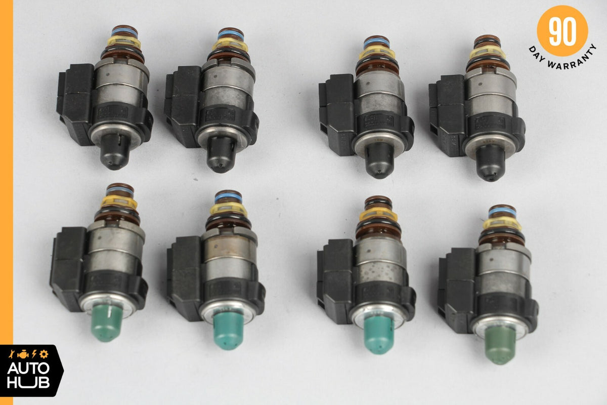 Mercedes S500 CL550 722.9 Transmission Solenoid Valve Blue & Black Caps Set of 8 - photo 1