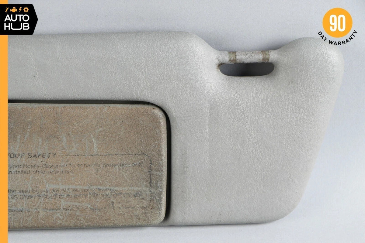 90-02 Mercedes R129 300SL SL500 Left Driver Side Sun Visor Sunvisor Gray OEM - photo 3