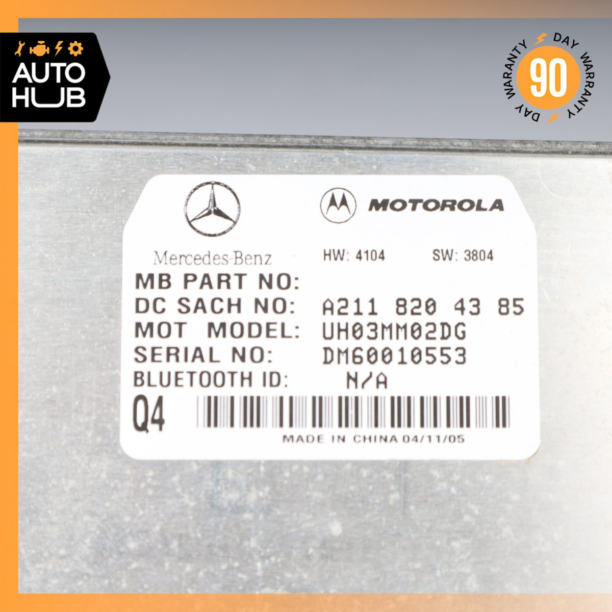 03-11 Mercedes R230 SL500 E55 AMG Motorola Bluetooth Communication Module OEM - photo 7