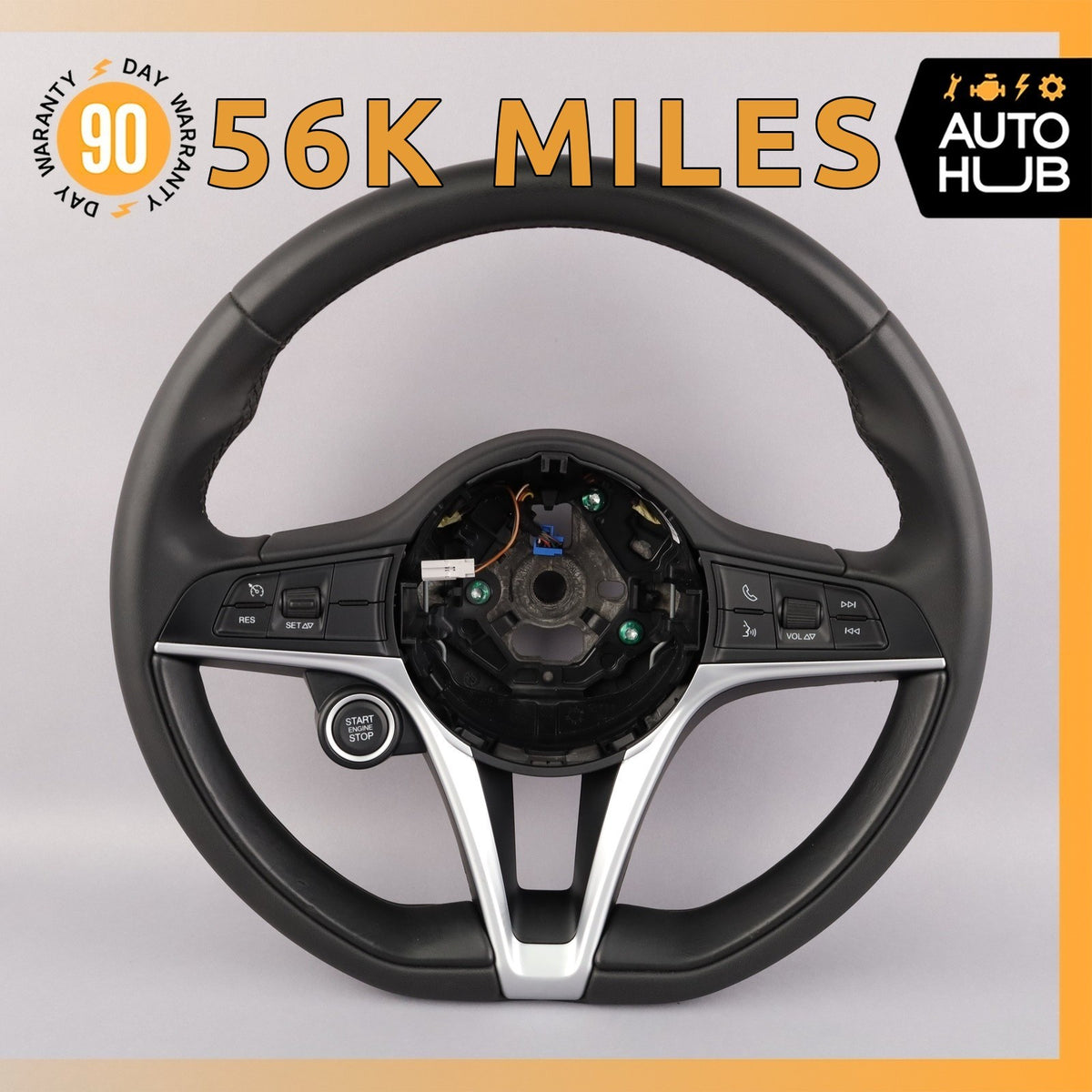 17-22 Alfa Romeo 952 Giulia Stelvio Driving Steering Wheel Flat Bottom OEM 56k - photo 1