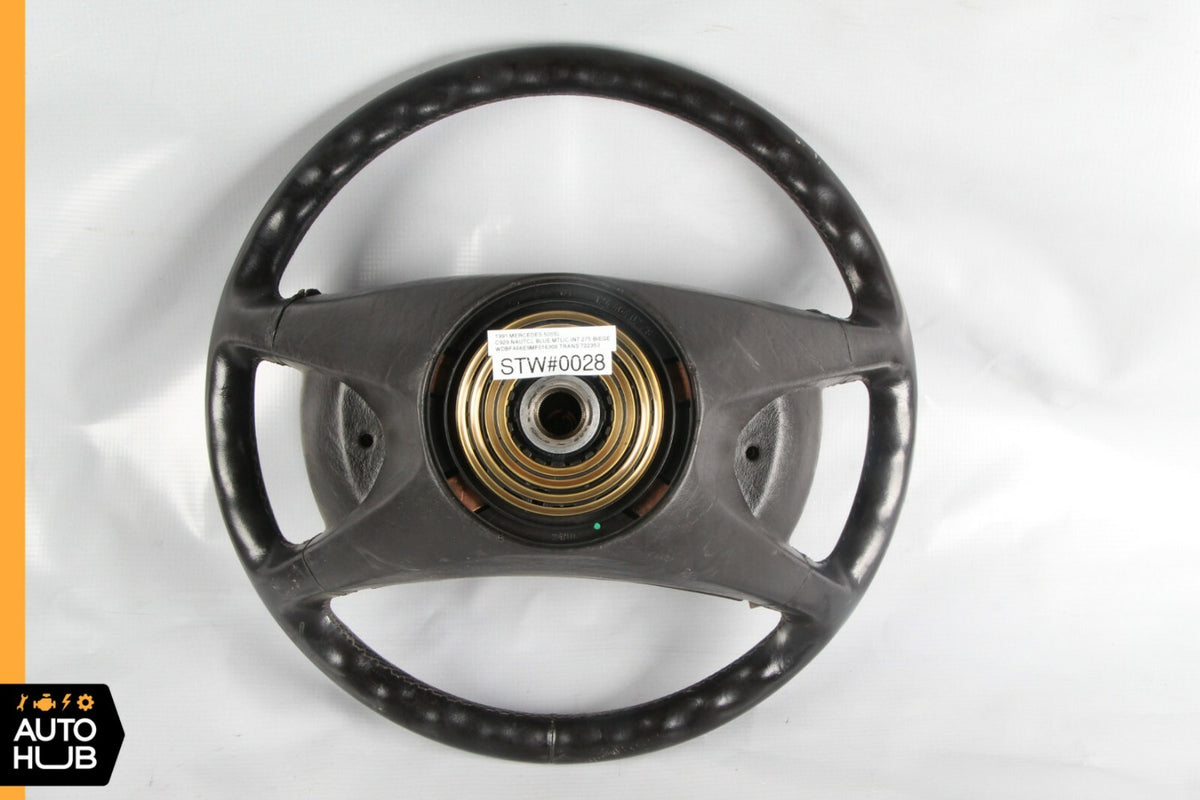 90-92 Mercedes R129 500SL 300SL Steering Wheel With Airbag Brown OEM - photo 6