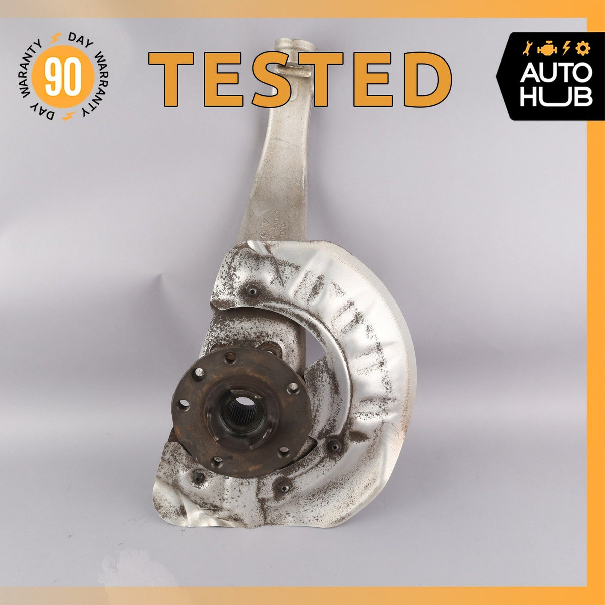 11-18 Porsche Cayenne 958 Front Left Knuckle Spindle 7P0615311B OEM - photo 1
