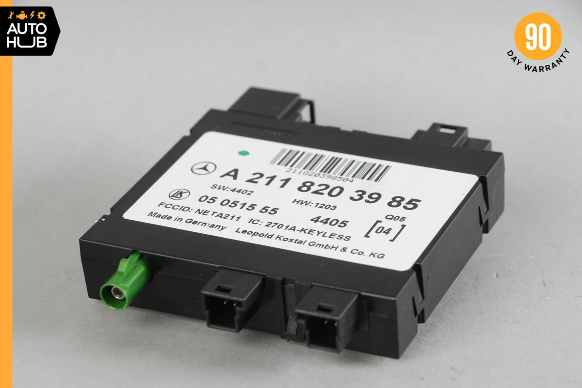03-11 Mercedes W219 CLS500 E500 Keyless Go Entry Control Module 2118203985 OEM - photo 1