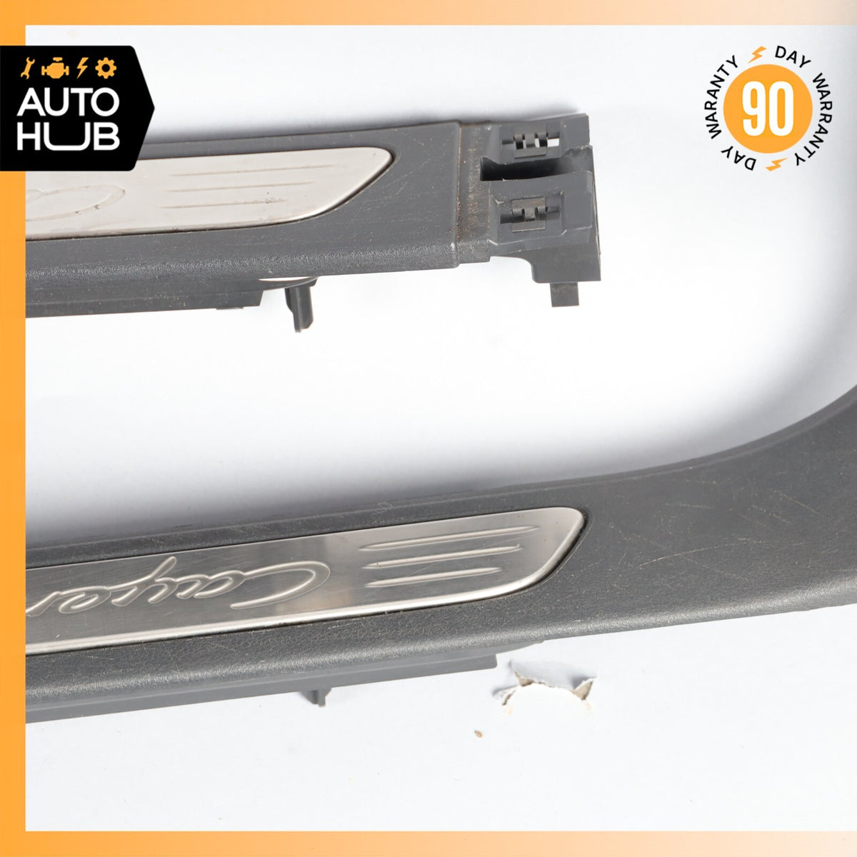 11-18 Porsche Cayenne 958 Turbo S Front Left & Right Side Sill Plate OEM - photo 5