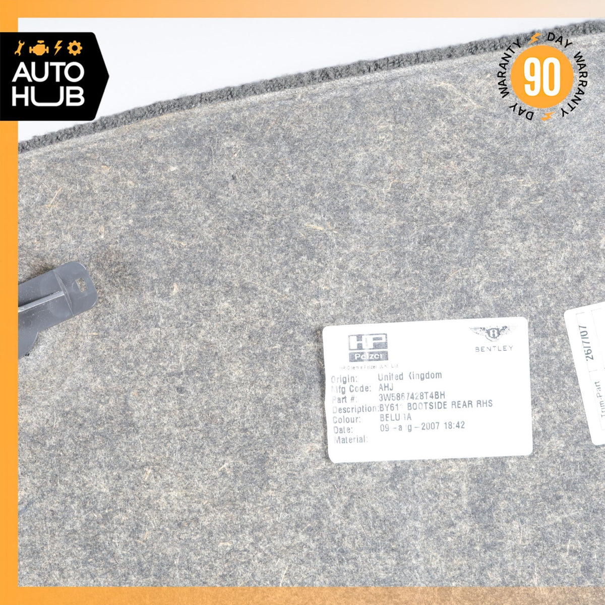06-13 Bentley Continental Flying Spur Rear Trunk Lid Right Side Cover Panel OEM - photo 10