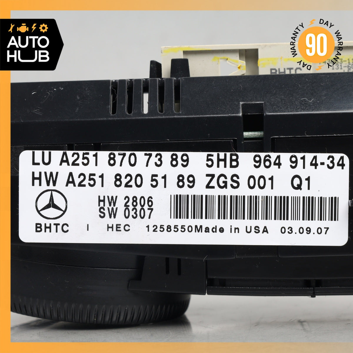 06-13 Mercedes X164 GL450 GL550 Front A/C Heater Climate Control Switch Unit OEM - photo 8