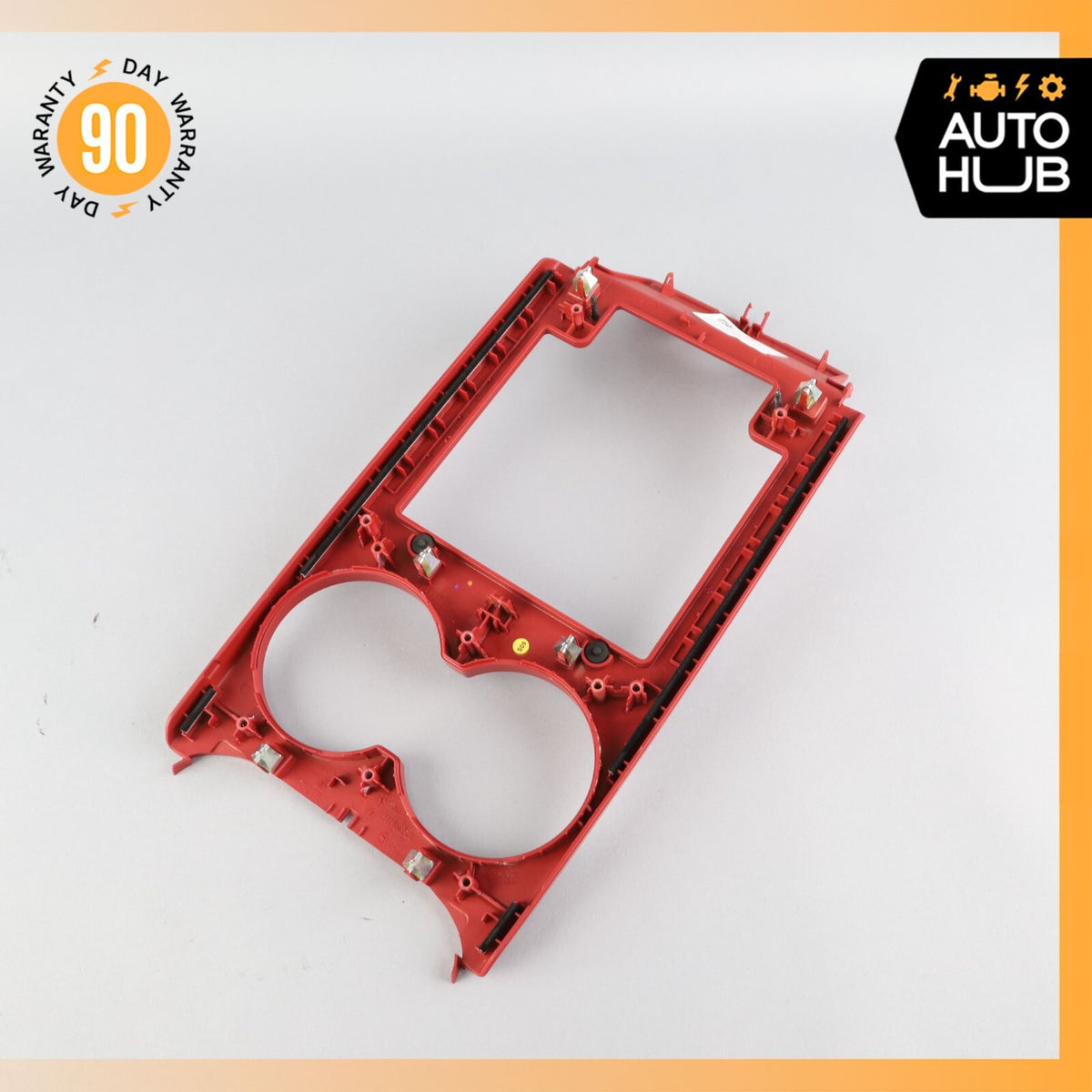 2015 Porsche Macan Turbo 95B Center Console Cupholder Compartment Bezel Red OEM - photo 7