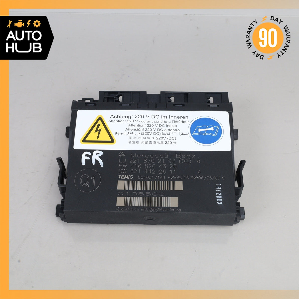 10-14 Mercedes W221 S600 Front Left or Right Seat Contour Control Module OEM - photo 2
