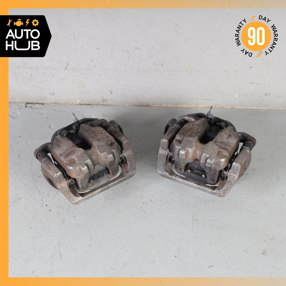 10-17 BMW F10 550i 535i 750i Rear Brake Caliper Calipers Set w/Actuator OEM - photo 2