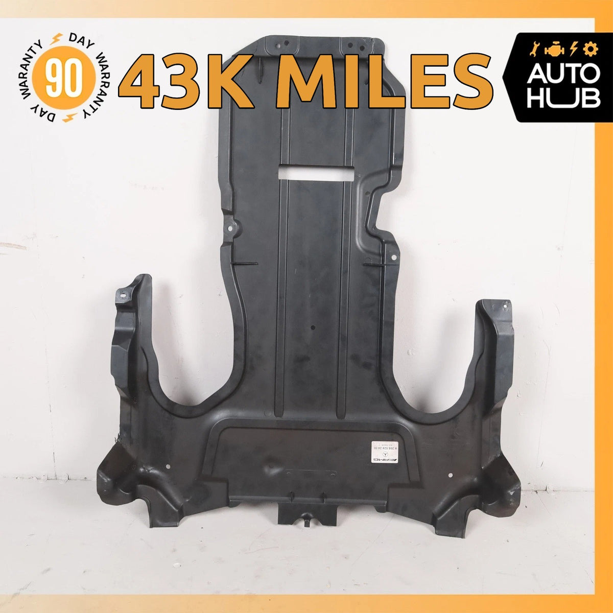 19-23 Mercedes W205 C63 AMG Under Engine Rear Lower Splash Shield Guard OEM 43k - photo 1